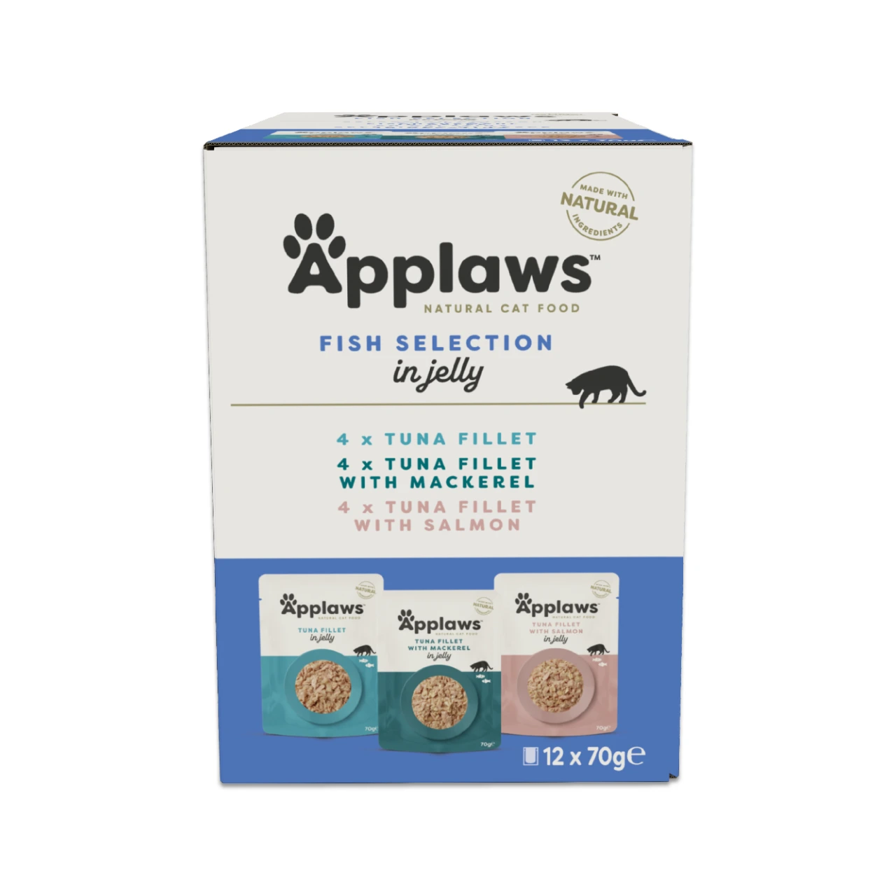 Applaws Fisk Mix vådfoder i gele 12 x 70 g